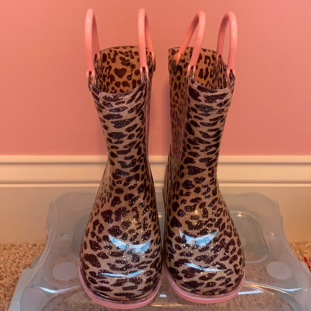 Cheetah Toddler Rain Boots